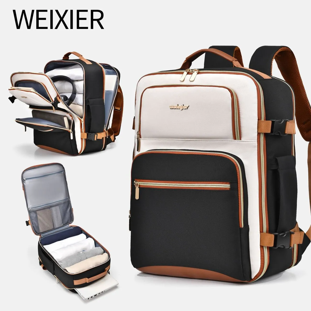 New large capacity multi-partition dopamine high school students contrast color backpack girls schoolbag junior high school students reduced burden backpack – image 3