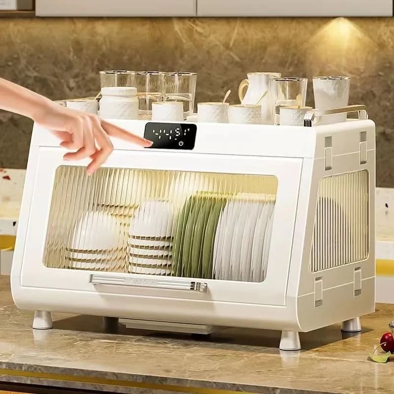 Kitchen disinfection cupboard household drying integrated small dish storage rack tableware UV disinfection cabinet
