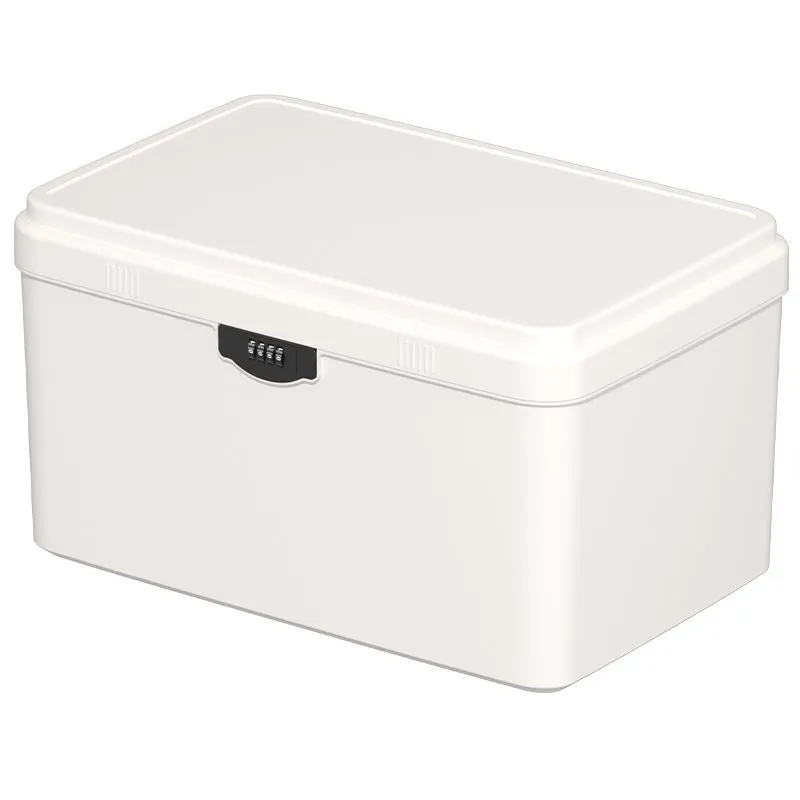 Document storage box Large capacity password storage box Valuables storage box File storage box Locked lock box – image 11
