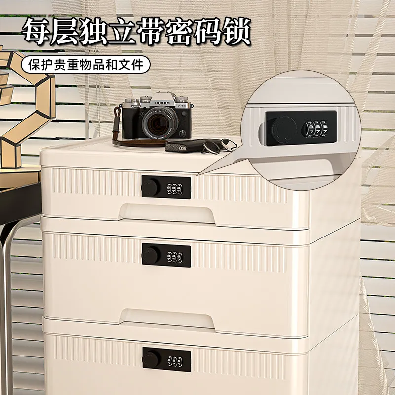 Storage cabinet with lock Drawer type office public privacy seal privacy file cabinet valuables documents password storage box – image 5