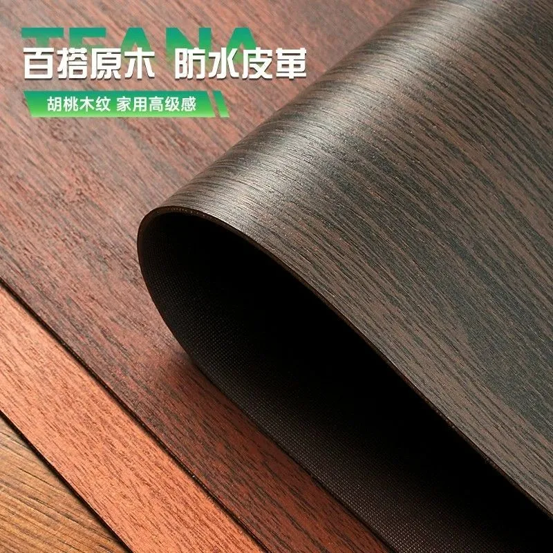 Vintage Wooden Desk Pad Mouse Pad Extra Large Desk Desk Pad Leather Computer Waterproof Oilproof Office Pad – image 4