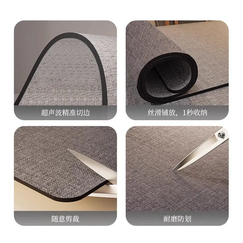 Desk Mat Computer Desk Mat Cotton Linen Texture Leather Tablecloth Desk Mat Mouse Pad Desk Mat Computer Mat – image 5