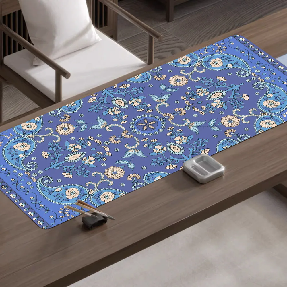 Chinese Folk Extra Large Mouse Pad Xinjiang Ethnic Traditional Pattern Ironproof Desk Pad Computer Keyboard Pad – image 11