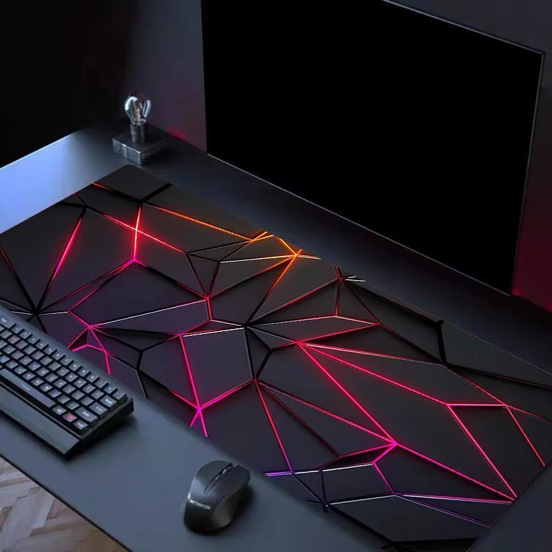 Geometric Mouse Pad Oversized Latch Edge Washable Desk Pad E-Sports Keyboard Pad Office Student Dorm Custom – image 3