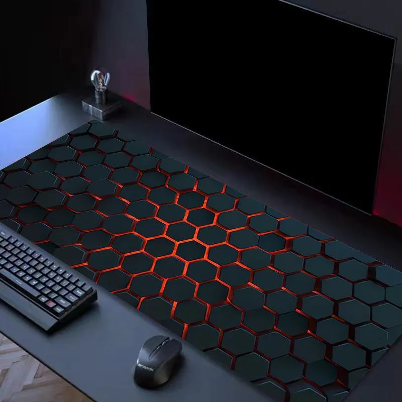 Geometric Mouse Pad Oversized Latch Edge Washable Desk Pad E-Sports Keyboard Pad Office Student Dorm Custom – image 6